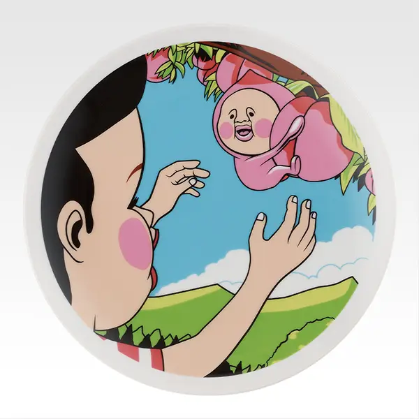 醜比頭 屁桃 大皿 約19cm