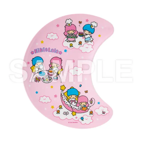 雙星仙子 月亮造型盤 約15.2×19cm