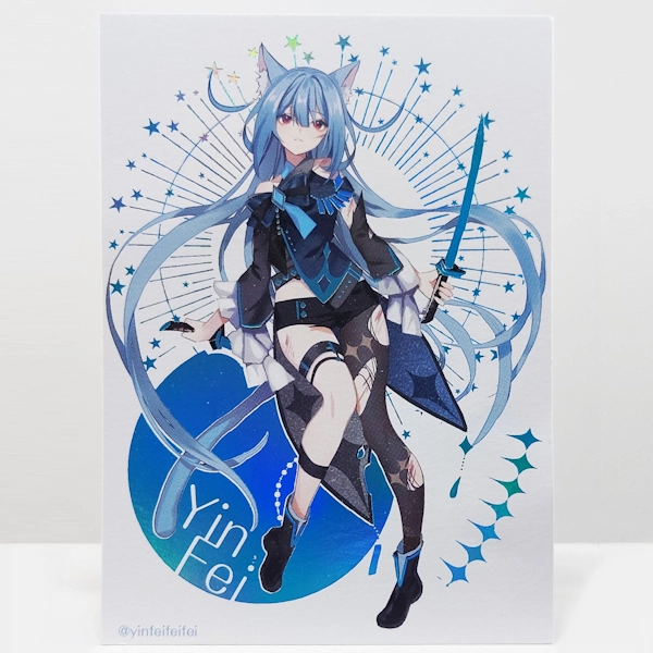 殷緋 燙金明信片