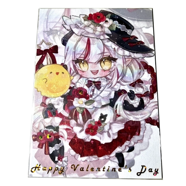 望夜 情人節燙金明信片