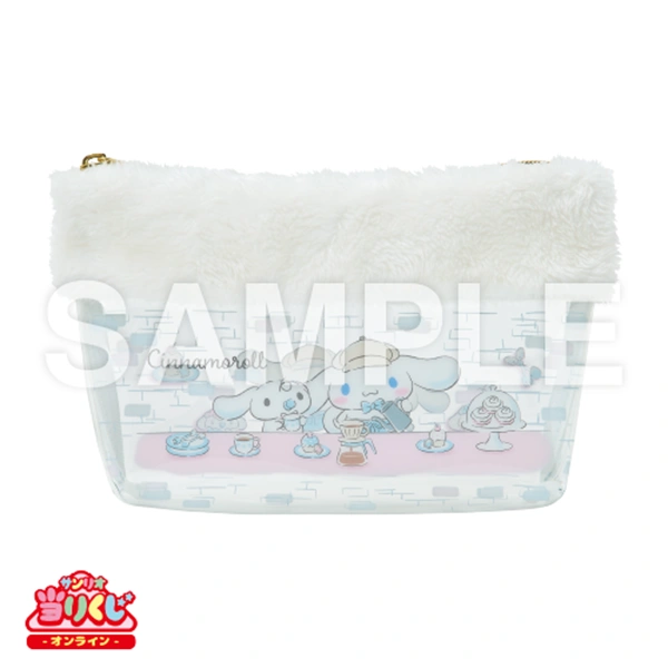 大耳狗 白色拉鍊小包 約13×22×4cm