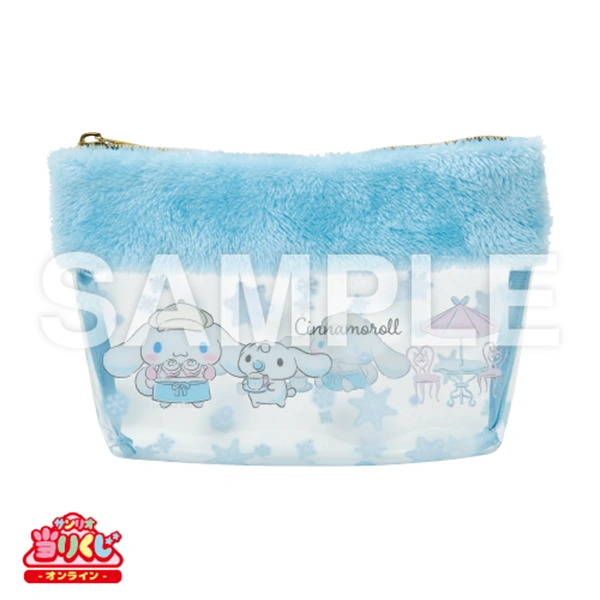 大耳狗 藍色拉鍊小包 約13×22×4cm