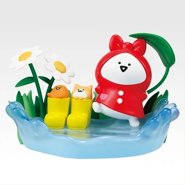 文具君&果凍君&小貓 戲水造型小物托盤 約8cm