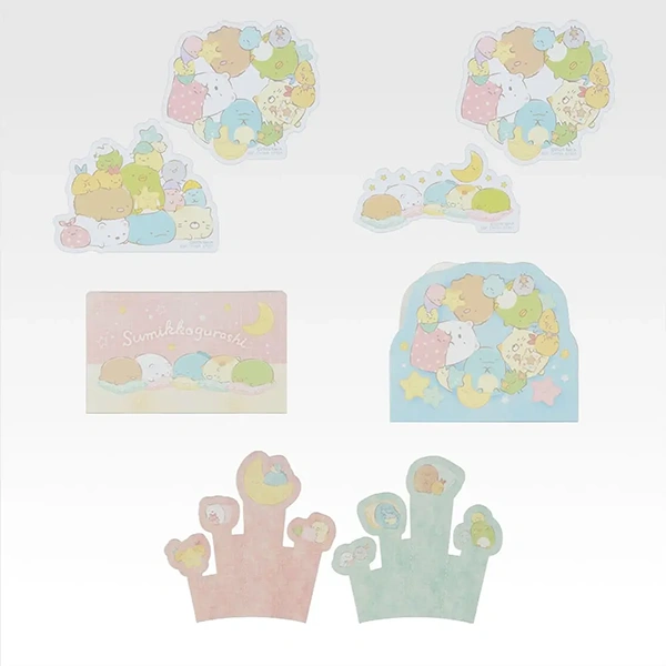 角落生物 主題紙製小物（壁貼約9.5cm／吸油面紙約7.5cm／紙製加濕器約11cm）