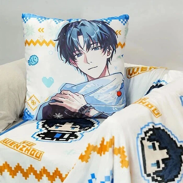 喻文州 抱枕約40cm 毯子展開約100×130cm