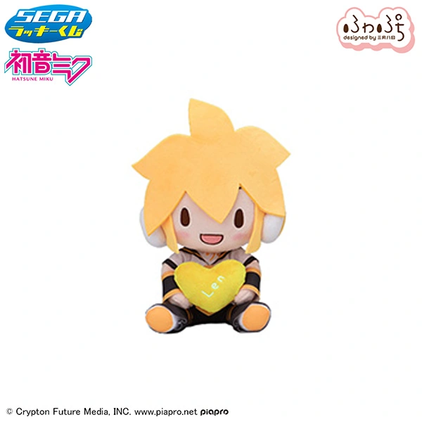 鏡音連 軟萌坐姿娃娃 約15~24×12×23cm