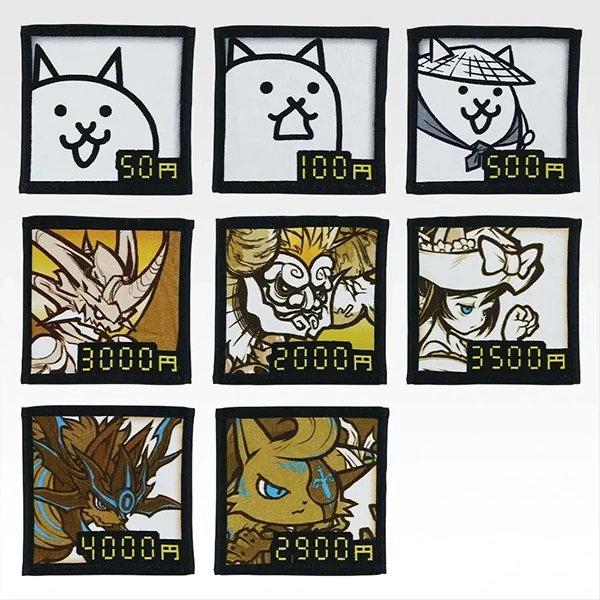 貓咪大戰爭 遊戲機角色手巾 約20×20cm