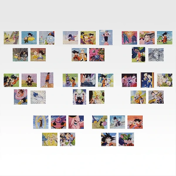 七龍珠 閃爍貼紙 一組5枚 約7cm