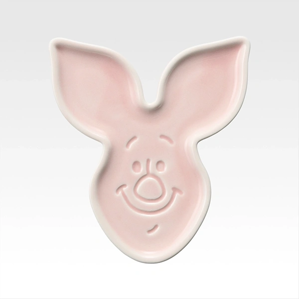 小豬 臉部造型陶瓷盤 約10cm