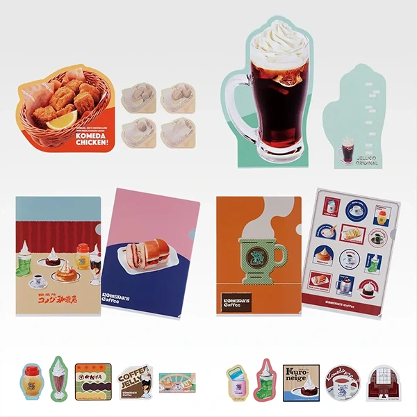 客美多文具收藏（便條紙約13~16cm／A4資料夾／貼紙約5cm）