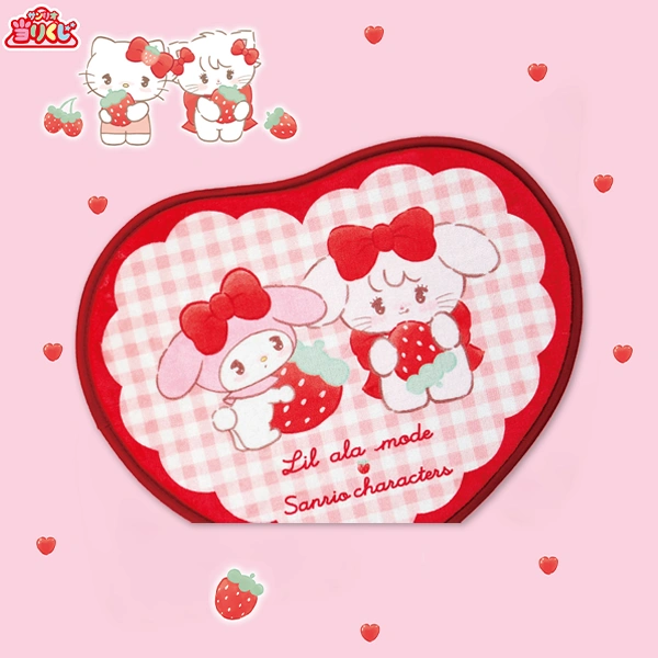 Lil ala mode × Sanrio 愛心形地墊 約49cm