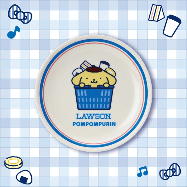 羅森 × 布丁狗 白色款 主題圓盤 約16cm