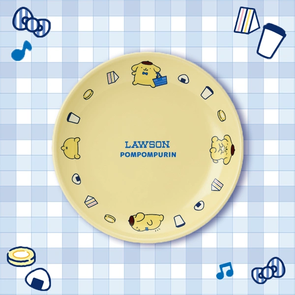 羅森 × 布丁狗 黃色款 主題圓盤 約16cm