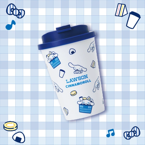 羅森 × 大耳狗 深藍款 隨身杯 約9.5x14.5cm