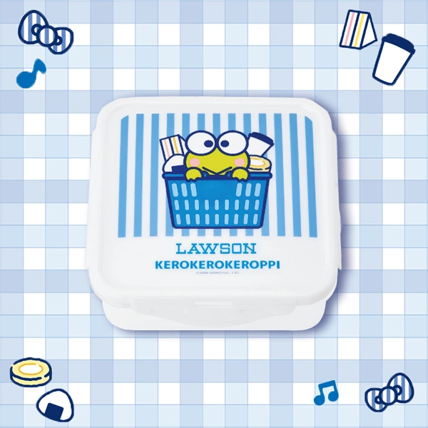 羅森 × 大眼蛙 白色款 保鮮盒 約15.5x15.5x5cm