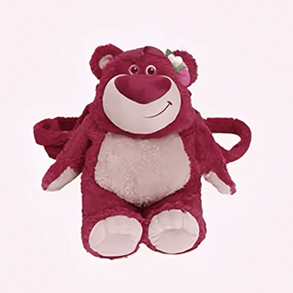 皮克斯草莓熊 娃娃雙肩包 約18×20×28cm