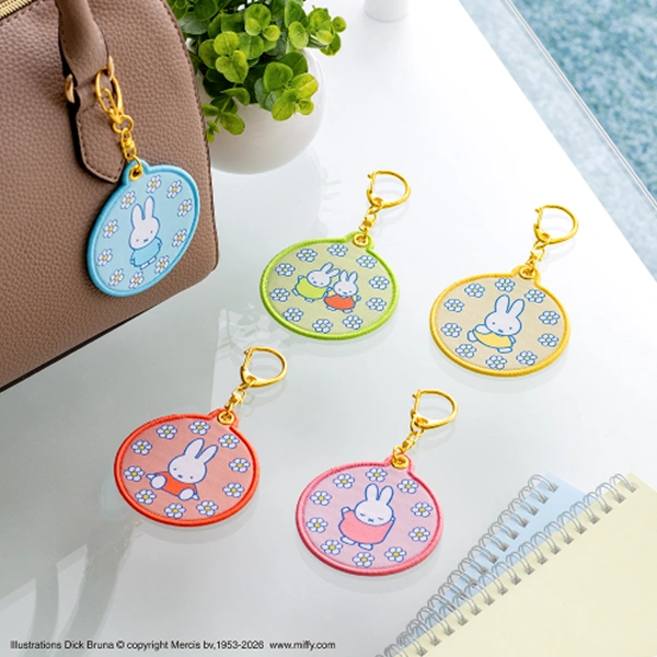 米飛兔 繽紛花朵主題 布織吊飾 約6cm