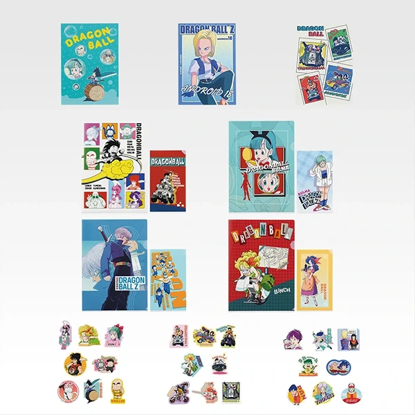 七龍珠 文具 B6筆記本／A4資料夾／貼紙組約6cm