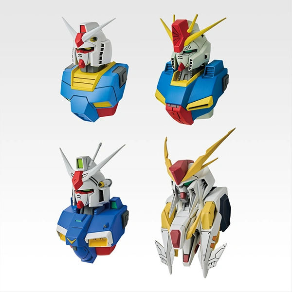 RX-78-2／ZZ／GP01 傑菲蘭沙斯／Ξ鋼彈 半身磁鐵頭雕 約5cm