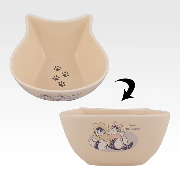 mofusand 貓咪造型 粉色款 陶瓷碗 約10cm