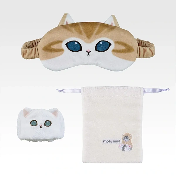 mofusand 眼罩約18cm／手腕套約9cm／束口袋約20cm