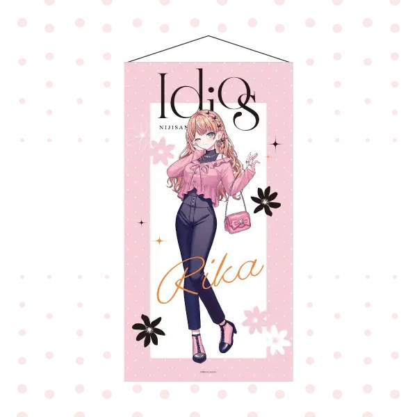 五十嵐梨花 掛軸 約85×45cm