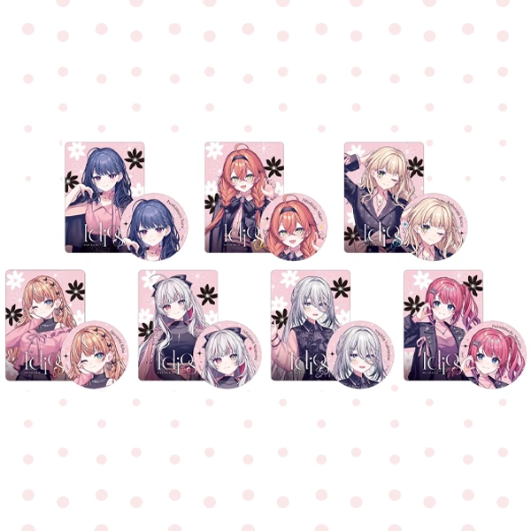 Idios 主題徽章約5.6cm & 貼紙套組約8cm