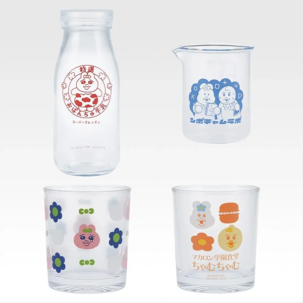 玻璃收藏 奶瓶型約14cm／燒杯型約8cm／玻璃杯約8.5cm