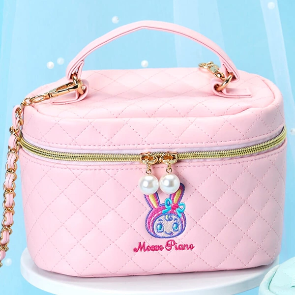 mezzo piano 化妝包 粉紅色 約18cm