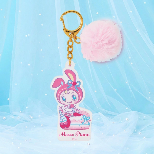 mezzo piano 吊飾 粉紅色 約8cm