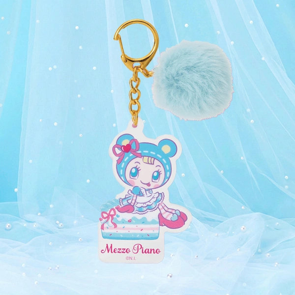 mezzo piano 吊飾 粉藍色 約8cm