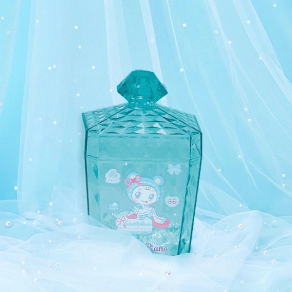 mezzo piano 化妝包 粉藍色 約8cm