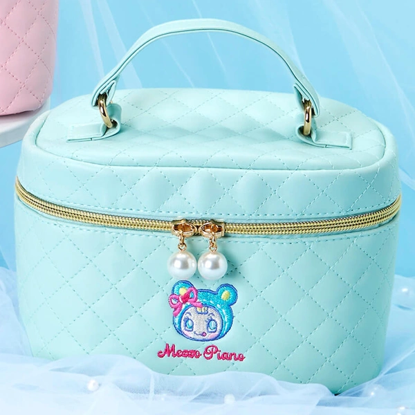 mezzo piano 化妝包 粉藍色 約18cm