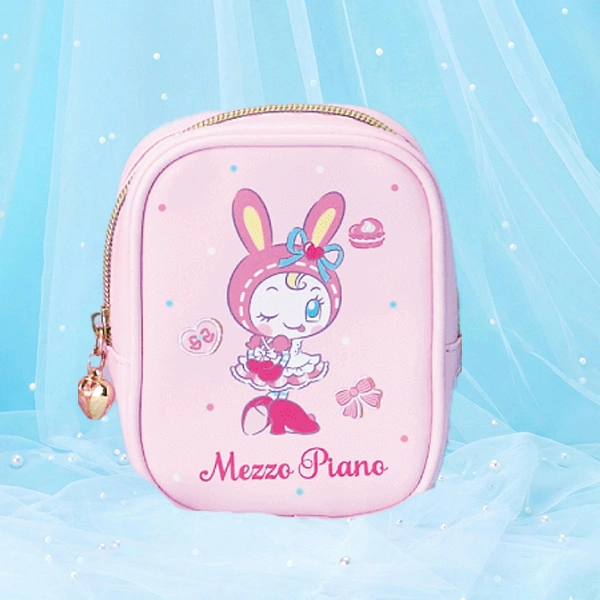 mezzo piano 拉鍊包 粉紅色 約12cm