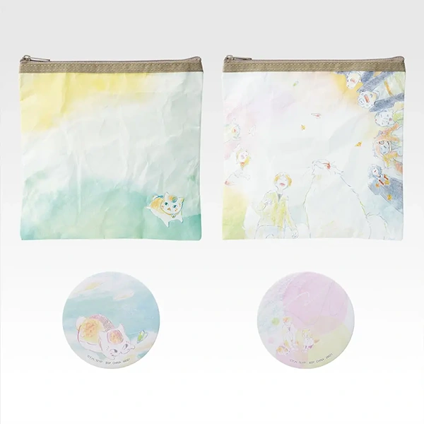 夏目友人帳 插 拉鍊袋約17cm／鏡子約8cm