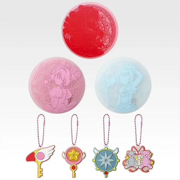百變小櫻魔術卡 軟膠杯墊約9cm／軟膠吊飾約5cm