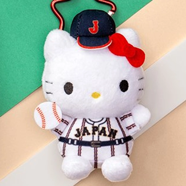 凱蒂貓 球員版 星形登山扣 娃娃吊飾 約8~10cm