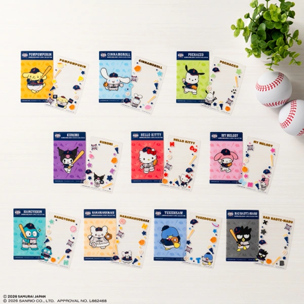 侍 JAPAN × 三麗鷗明星 透明卡片組 約8.6cm