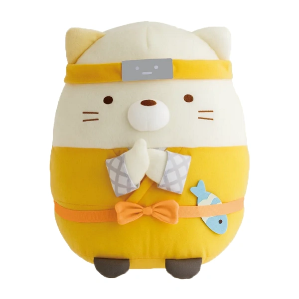 忍者 貓咪 娃娃 約30×28×22cm