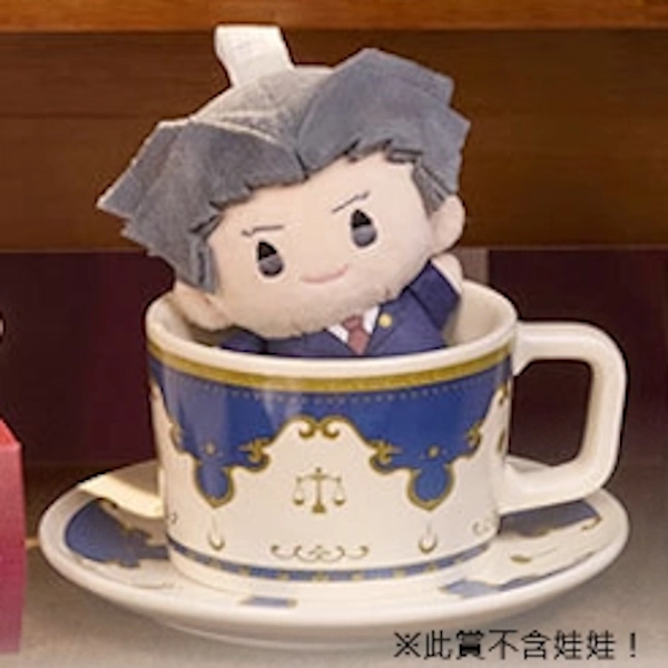 逆轉裁判 藍色款 主題陶瓷杯 無娃娃 約10cm