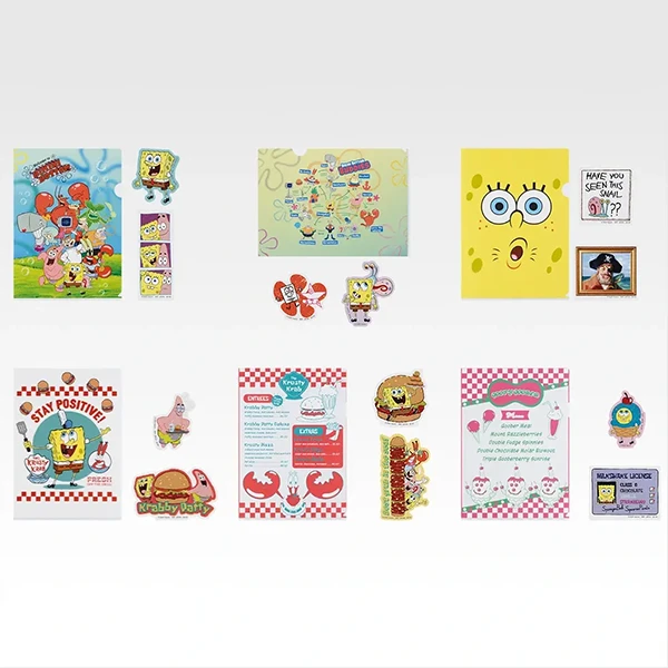 海綿寶寶 A4資料夾&貼紙套組