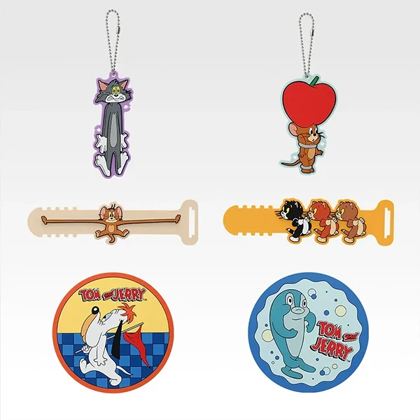 湯姆貓與傑利鼠 吊飾約8.5cm／束帶約14cm／杯墊約10cm