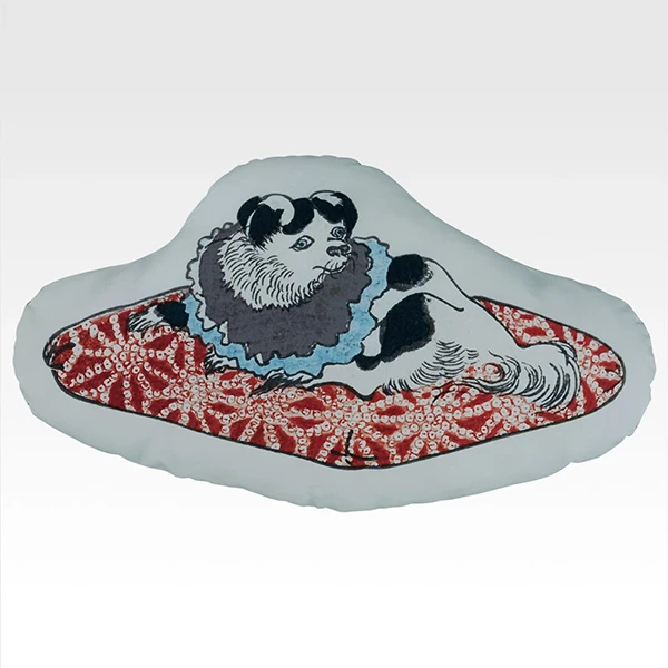 歌川派 日本狆(小型犬) 抱枕 約35cm