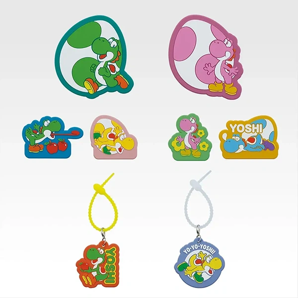 YOSHI 杯墊約8cm／夾子約5cm／吊飾約5cm