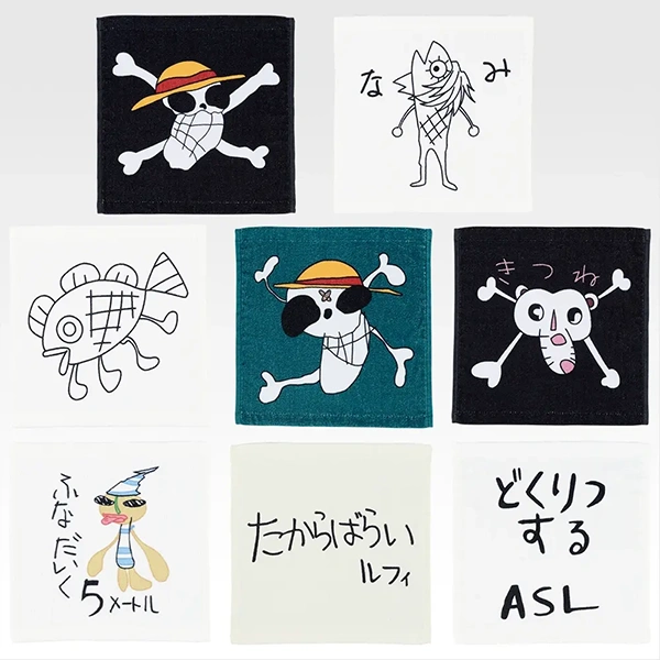 魯夫的插畫&信件 造型手帕 約23cm