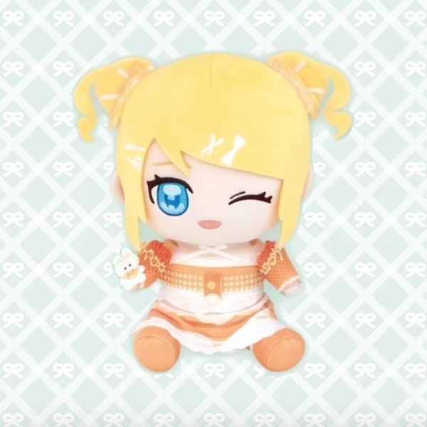 鏡音鈴 坐姿娃娃 約21cm
