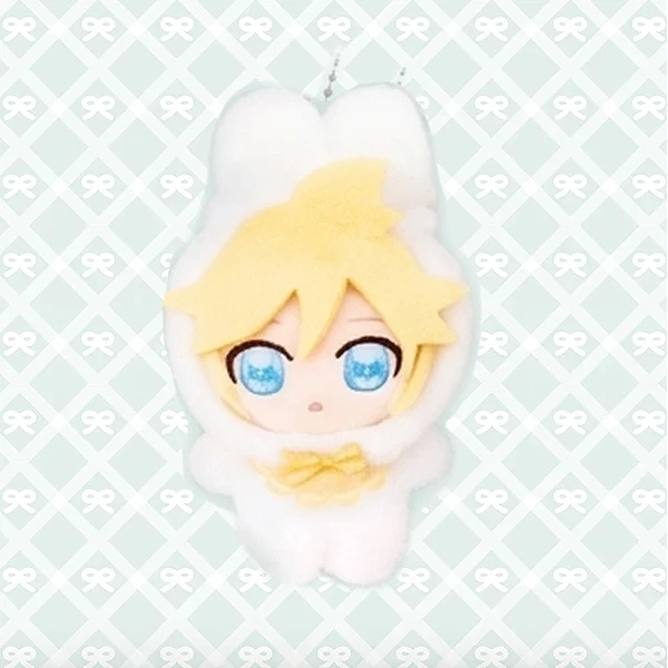 鏡音連 兔兔裝 娃娃吊飾 約12cm