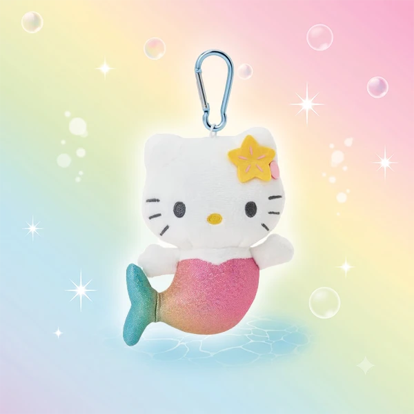 凱蒂貓 人魚造型娃娃吊飾 約11cm