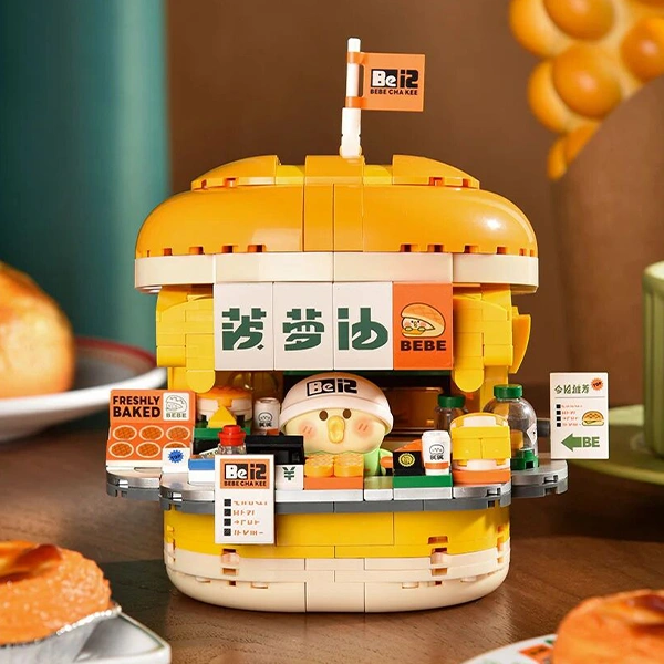 小鸚鵡BEBE 菠蘿油 拼塔 積木 約15cm