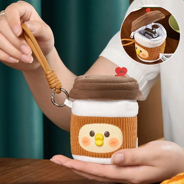 小鸚鵡BEBE 隨行杯ver. 搪膠毛絨小包 約10cm